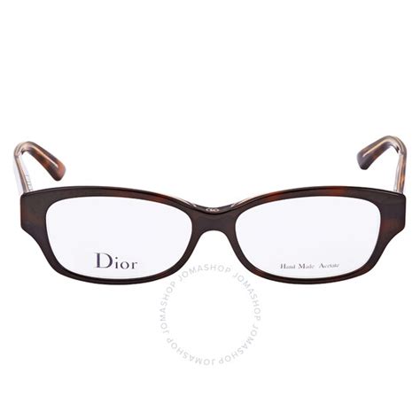 Dior Havana Crystal Ladies Rectangle Eyeglasses  